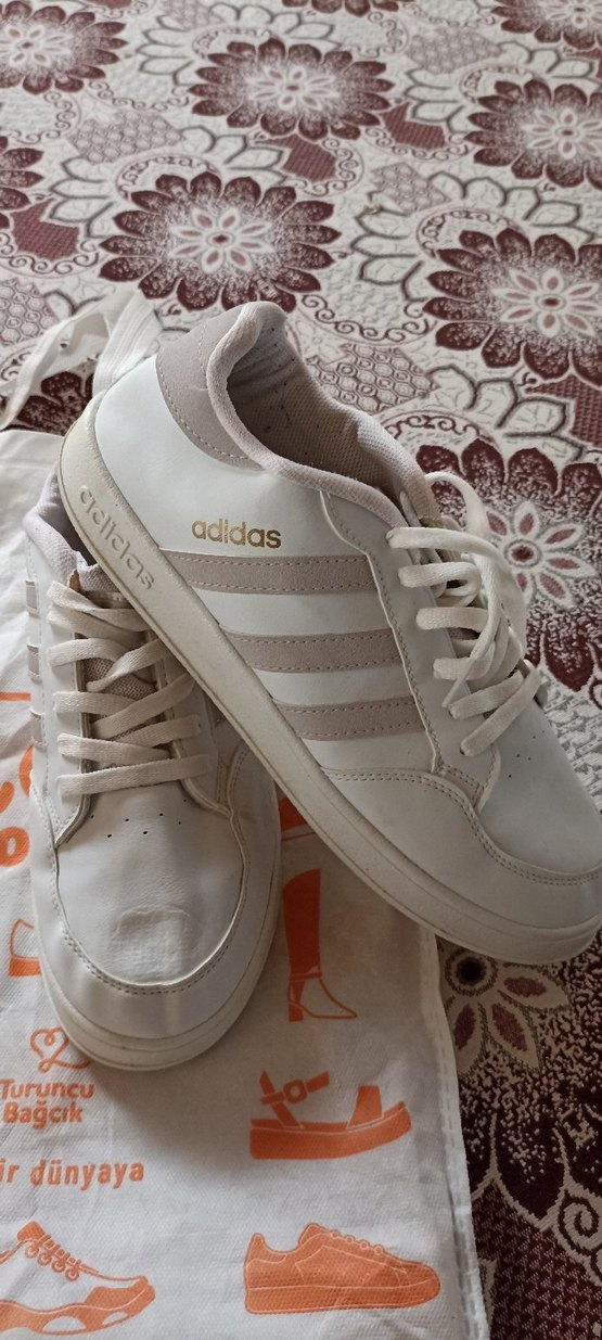 Beyaz Bağcıklı  Spor Ayakkabı erkek - Görsel 2