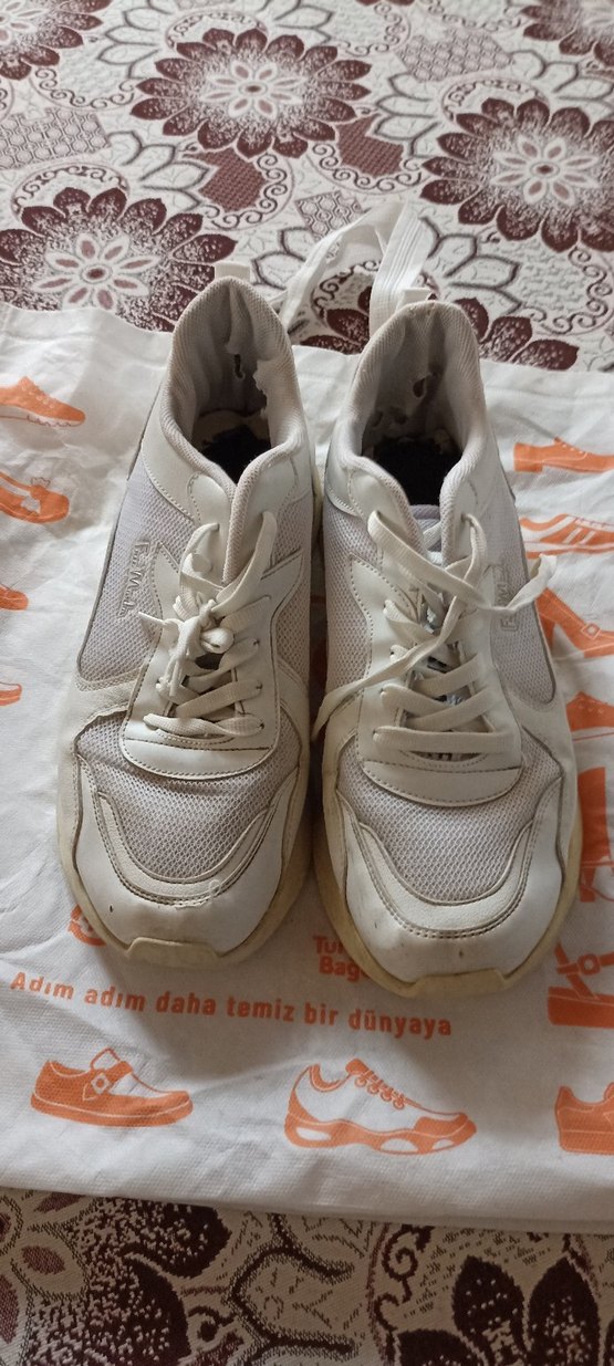 Beyaz Bağcıklı erkek Spor Ayakkabı - Görsel 2