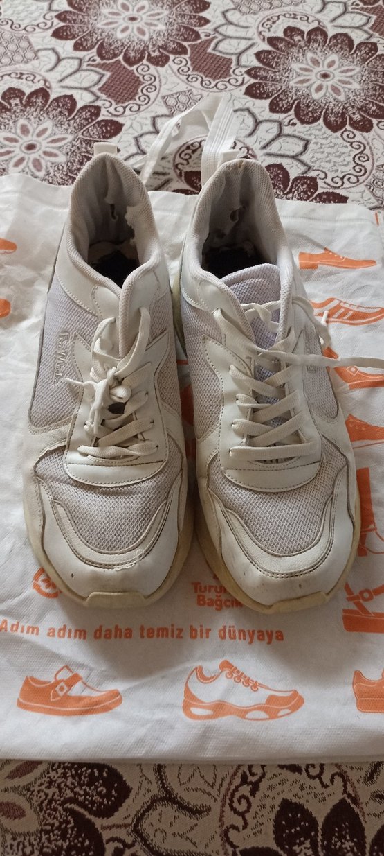 Beyaz Bağcıklı erkek Spor Ayakkabı - Görsel 5