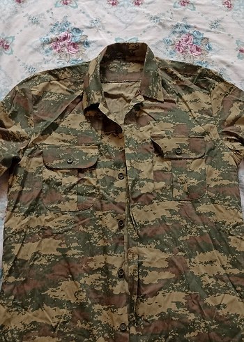 Erkek Kamuflaj Düğmeli Kısa Kollu Gömlek - Görsel 2