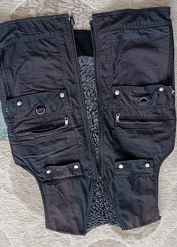 Düğmeli Erkek Kot Yelek Siyah - Görsel 3