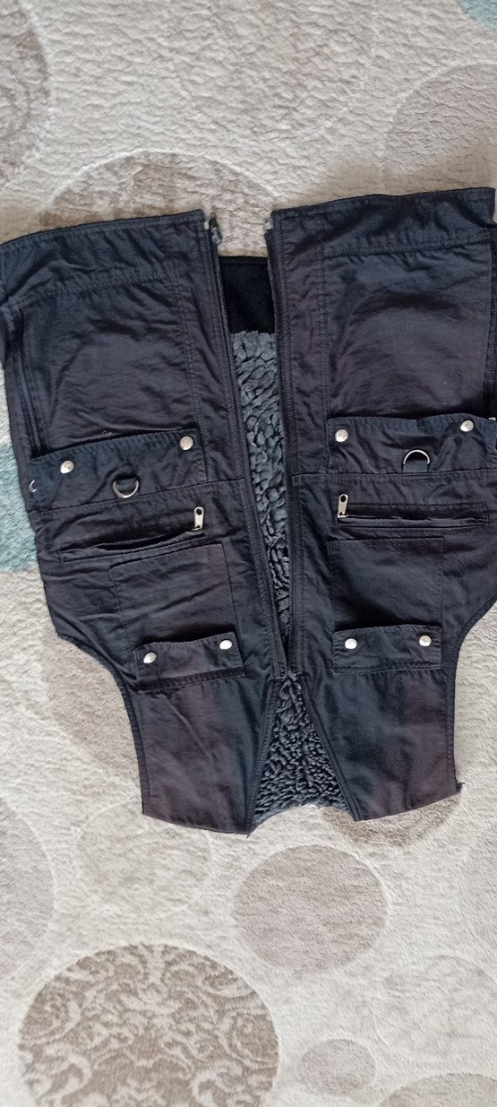 Düğmeli Erkek Kot Yelek Siyah - Görsel 4