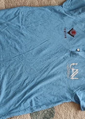 Erkek Mavi V Yaka Kısa Kollu Polo Tişört - Görsel 5