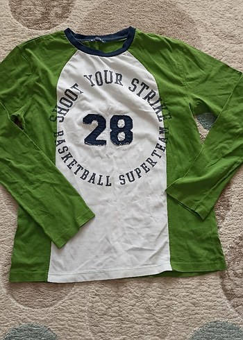 Yeşil Erkek Çocuk Pamuklu Sweatshirt - Görsel 3