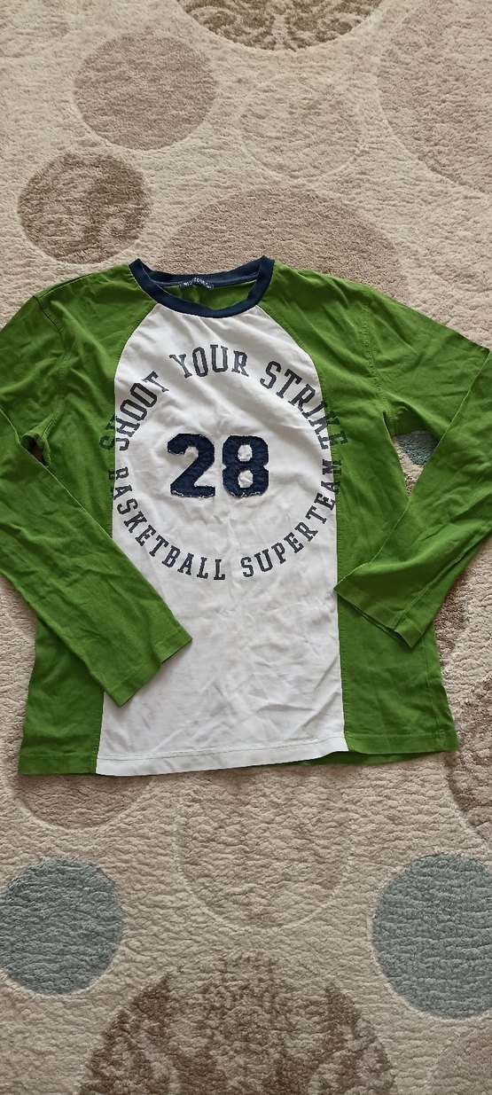 Yeşil Erkek Çocuk Pamuklu Sweatshirt - Görsel 3