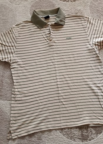 Bej Erkek Polo Tişört Keten Kumaş - Görsel 3