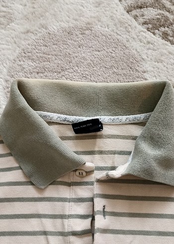 Bej Erkek Polo Tişört Keten Kumaş - Görsel 6