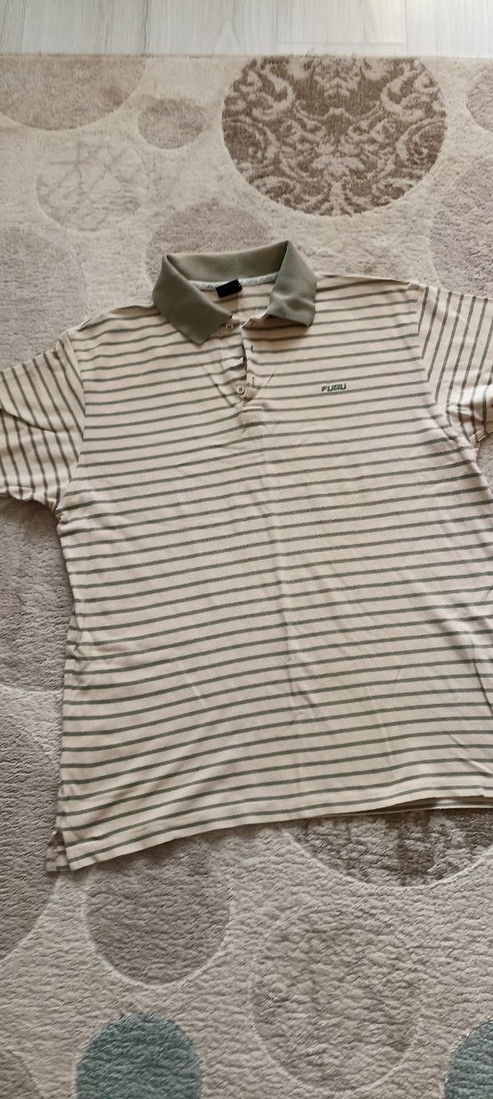 Bej Erkek Polo Tişört Keten Kumaş - Görsel 2