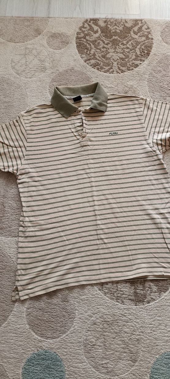 Bej Erkek Polo Tişört Keten Kumaş - Görsel 3