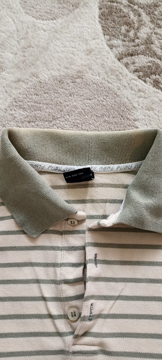 Bej Erkek Polo Tişört Keten Kumaş - Görsel 5