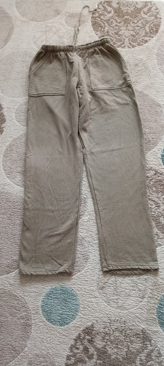 Bej Keten Rahat erkek eşofman altı - Görsel 2