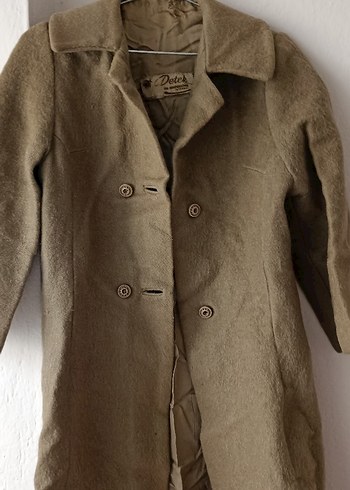 Düğmeli Kahverengi kaşe erkek kaban - Görsel 9