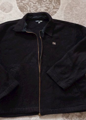 Siyah Erkek Midi Boy Fermuarlı Ceket kadife Polar - Görsel 2