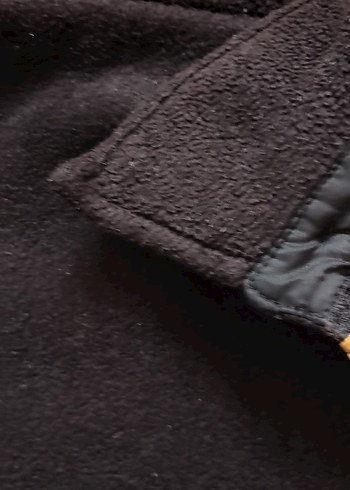 Siyah Erkek Midi Boy Fermuarlı Ceket kadife Polar - Görsel 7