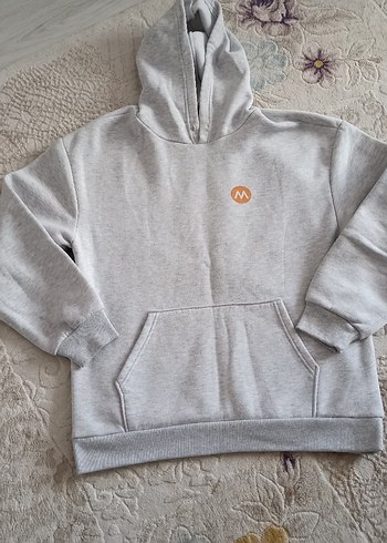 Gri Kapüşonlu Kadın Sweatshirt