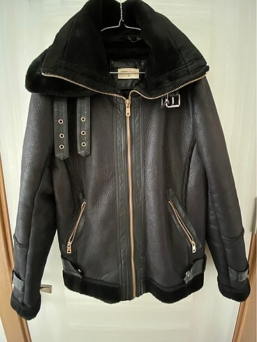 Koton İçi Kürklü Biker Ceket
