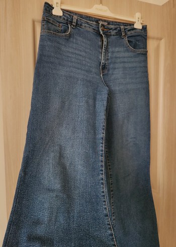 LC Waikiki Mavi Yikamali Uzun Denim Etek