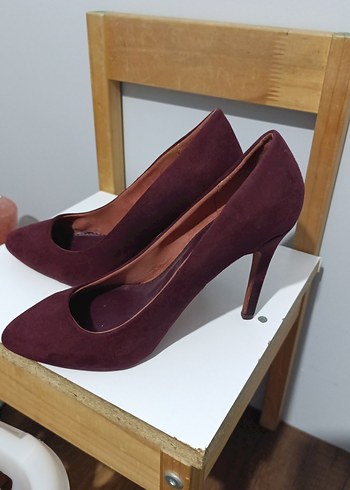 vişne çürüğü Bershka Stiletto Kadın Ayakkabı - Görsel 4