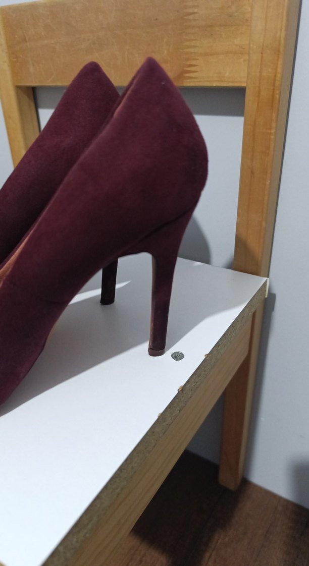 vişne çürüğü Bershka Stiletto Kadın Ayakkabı - Görsel 3