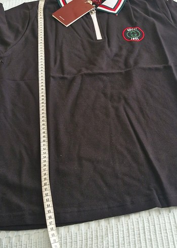 l Beden bordo Renk Fermuarlı Bordo Gucci Polo Tişört