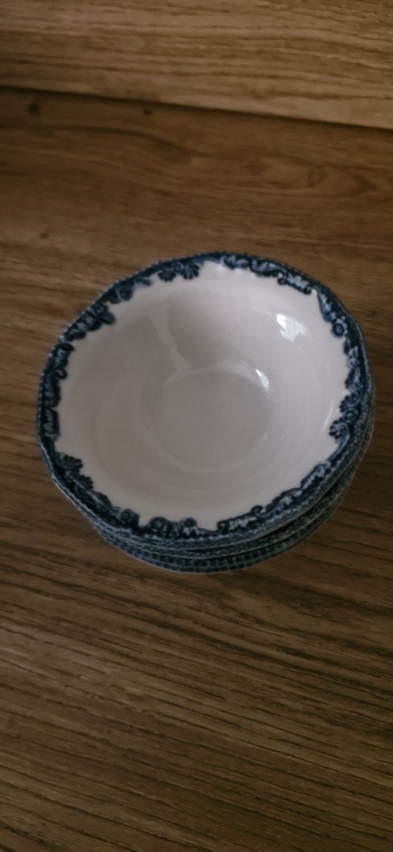 Koyu Mavi Desenli porselen kaase tabak - Görsel 4