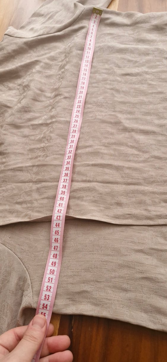 Uzun Kollu Bej tunik - Görsel 4