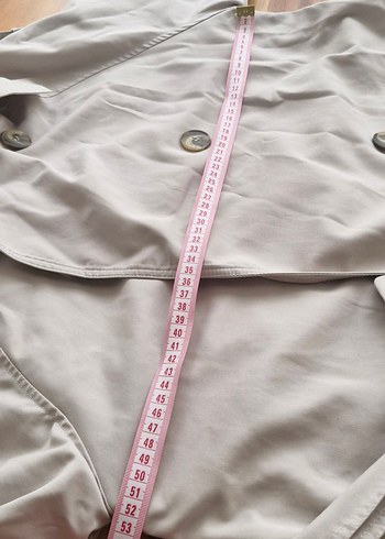 Bej Kadın Keten Midi Trençkot - Görsel 5