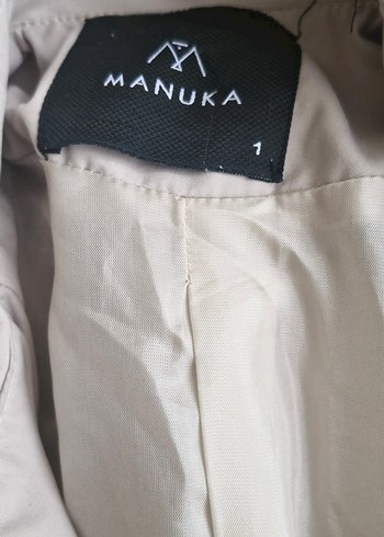 Bej Kadın Keten Midi Trençkot - Görsel 3