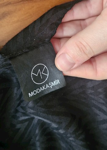 i Siyah Yumuşak Düz Desen şal - Görsel 2