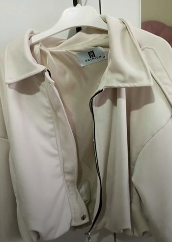 Oversize Süet Bomber Ceket - Görsel 4