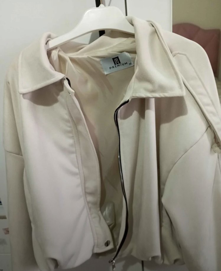 Oversize Süet Bomber Ceket - Görsel 4