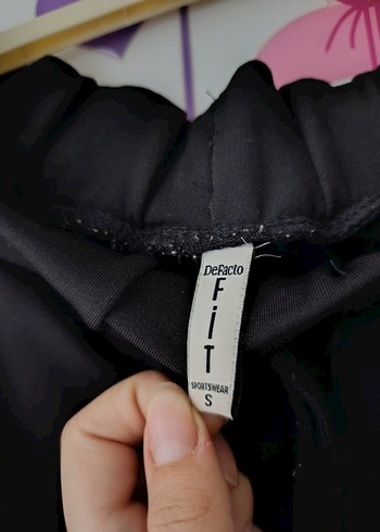 Unisex DeFacto Siyah Rahat Eşofman - Görsel 6