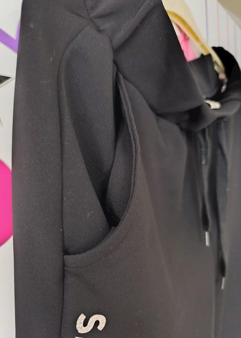 Unisex DeFacto Siyah Rahat Eşofman - Görsel 7