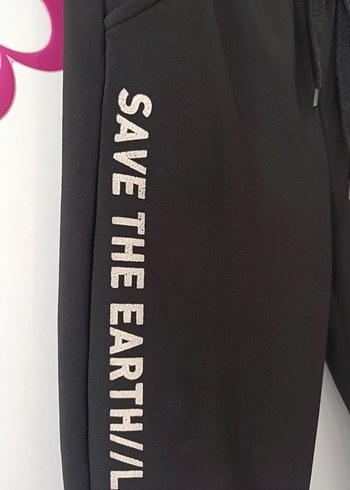 Unisex DeFacto Siyah Rahat Eşofman - Görsel 4