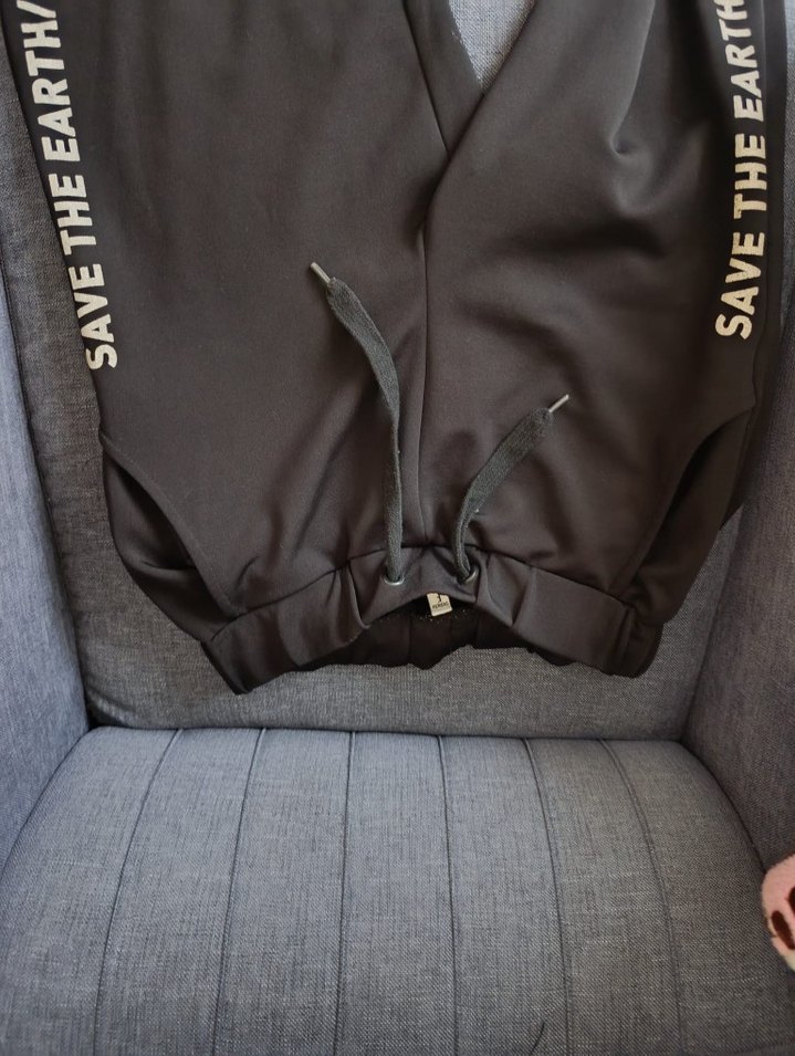 Unisex DeFacto Siyah Rahat Eşofman - Görsel 3