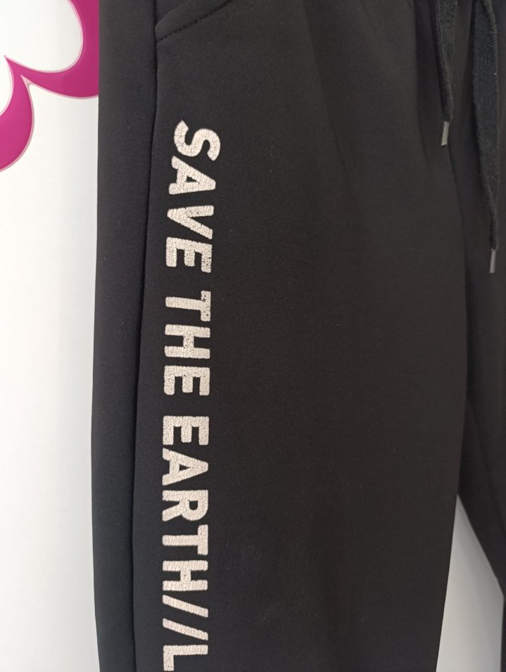 Unisex DeFacto Siyah Rahat Eşofman - Görsel 4