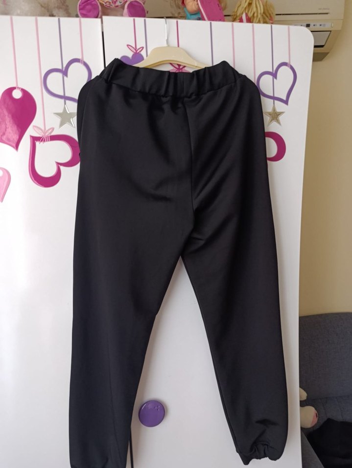 Unisex DeFacto Siyah Rahat Eşofman - Görsel 2