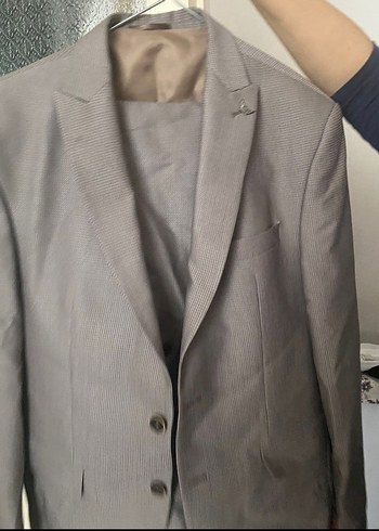 50 Beden Camel Renk Vintage Erkek takım elbise