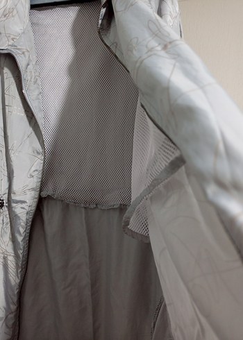 Gri Yağmurluk Trençkot - Görsel 6