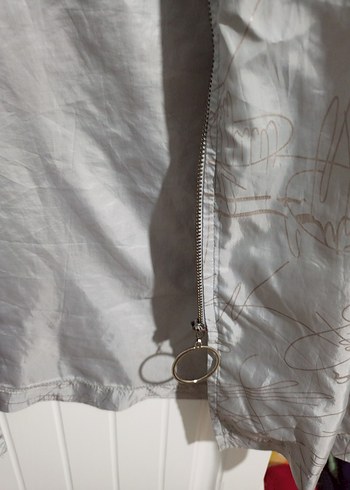 Gri Yağmurluk Trençkot - Görsel 8