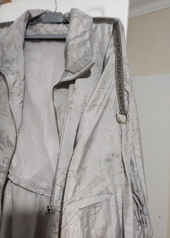 Gri Yağmurluk Trençkot - Görsel 11