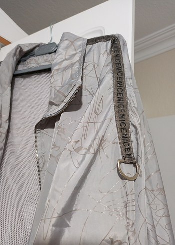 Gri Yağmurluk Trençkot - Görsel 12