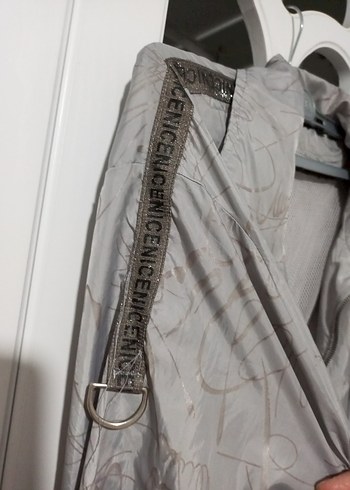 Gri Yağmurluk Trençkot - Görsel 14