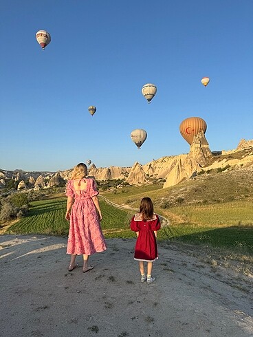 Zara Pembe gül üç boyutlu ithal elbise
