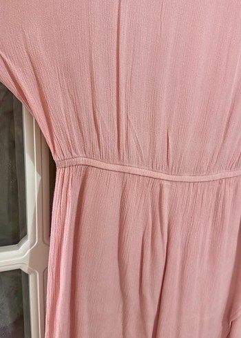 Pembe Uzun Hamile Elbisesi - Görsel 4