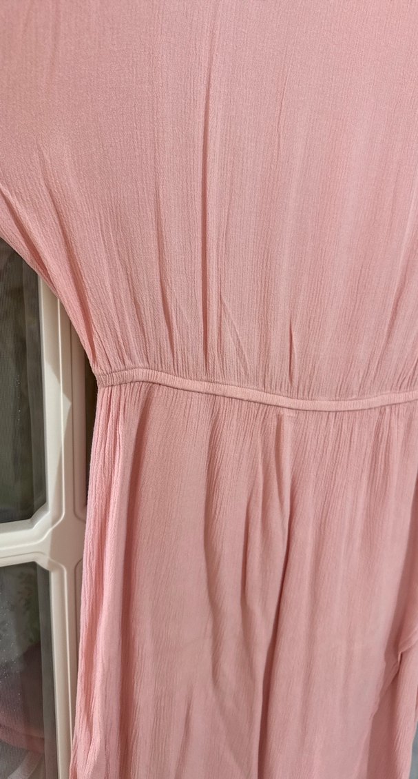 Pembe Uzun Hamile Elbisesi - Görsel 4