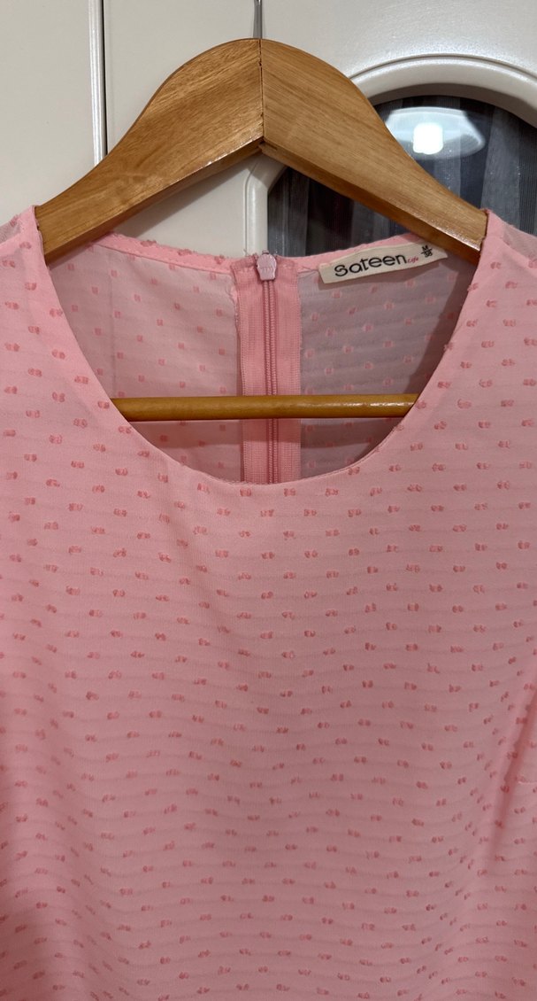 Pembe Kolsuz Midi Bluz - Görsel 4