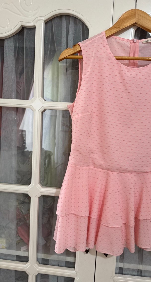 Pembe Kolsuz Midi Bluz - Görsel 2