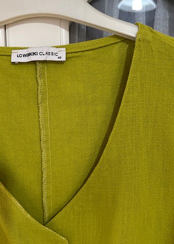 Hamile elbisesi rahat kalıp Keten kumaş - Görsel 5