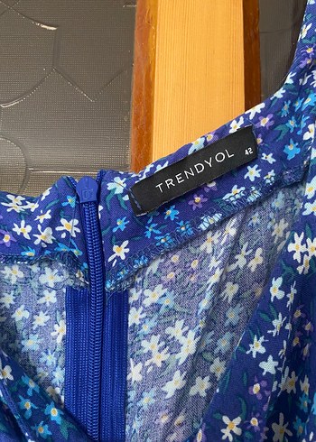 Trendyol & Milla Mavi Çiçekli Midi Boy Elbise